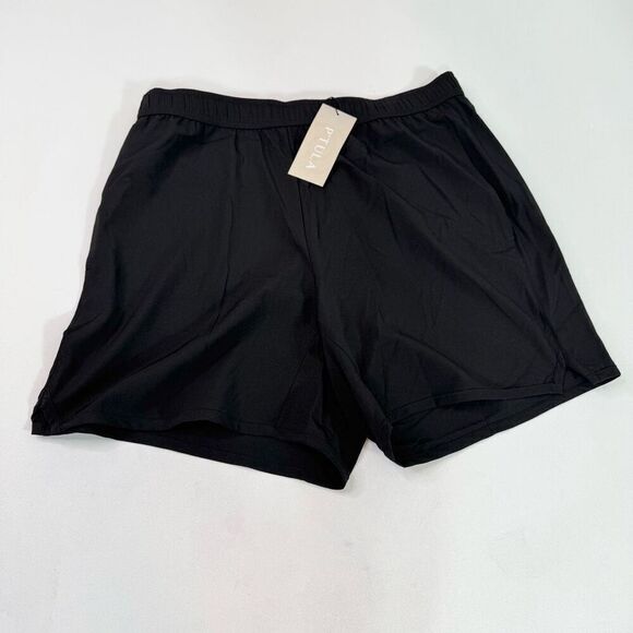 P'tula Training Shorts Womens Large Black Comfort Athletic New Elastic Waist - Picture 1 of 9